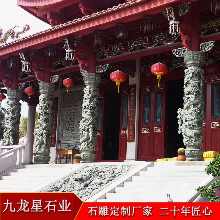 盤龍柱多少錢一個 石頭做的龍柱子廠家