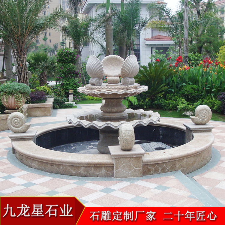 哪里可以定做石雕噴泉 石材水缽圖片造型