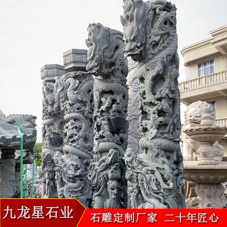 龍柱雕刻 龍雕石柱價格多少