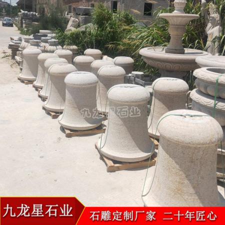 黃銹石石雕花缽?江蘇