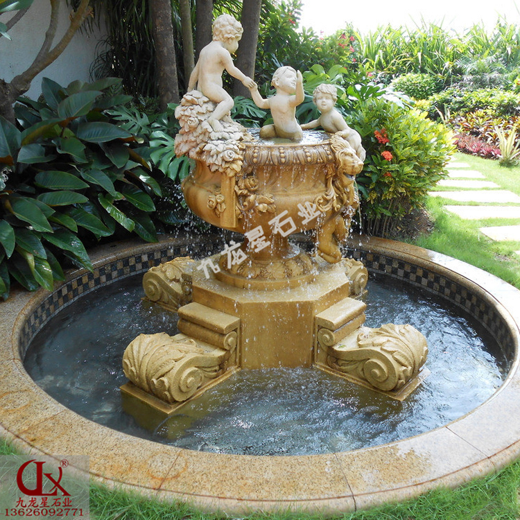 各種石材噴泉雕塑與石雕噴水池的結(jié)合圖片