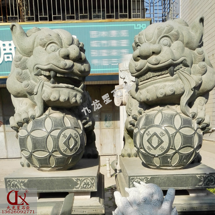 常見的門前石獅子圖片大全
