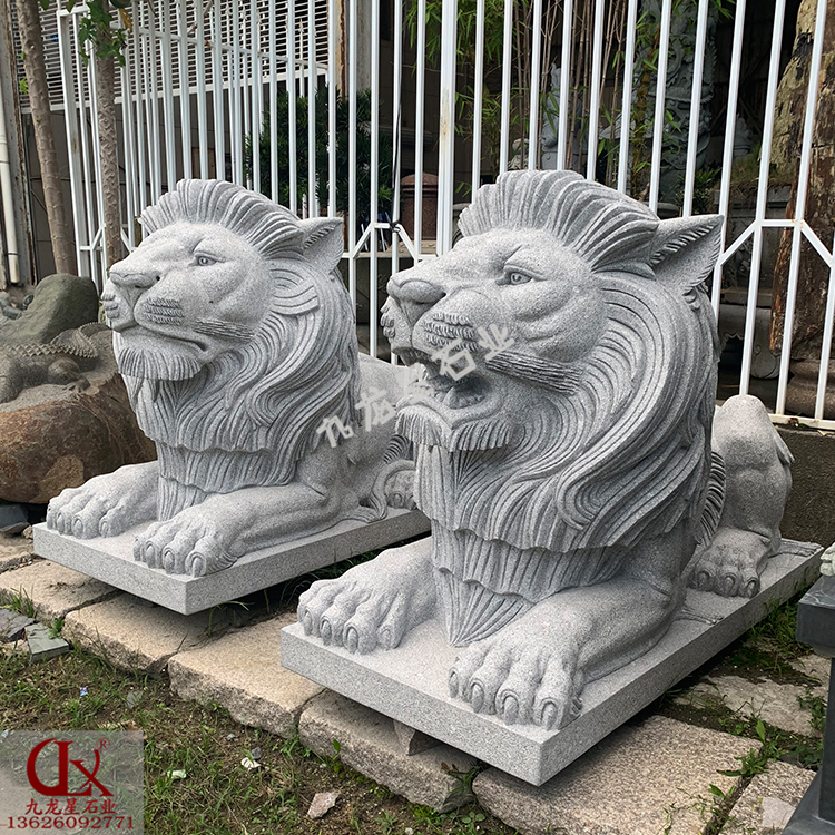 常見的門前石獅子圖片大全